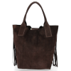 Dámská kabelka shopper bag Vittoria Gotti čokoládová VPOS9